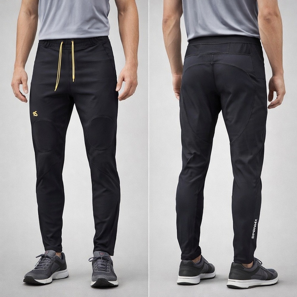 Opedix Knee Health Compression Pants Mens‎ Large Black Athletic Tights USA Made